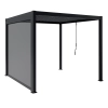 Zestaw Pergola ogrodowa tarasowa aluminiowa NORDVIC Skyline 3 x 3 m Antracyt + Roleta 3 m